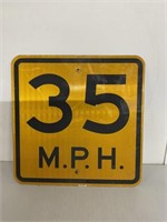 35 M.P.H METAL SIGN