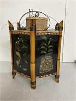 ORIENTAL STYLE STAINED GLASS HANGING LIGHT