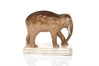 19th C STAFFORDSHIRE POTTERY FIGURE OF AN ELEPHANT