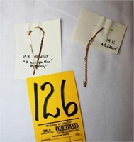 10k bracelet; 14k necklace
