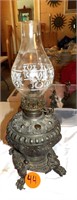 Oil Lamp with Metal Base