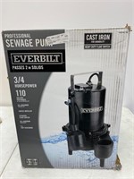 Everbilt Seweage Pump 3/4 Hp 110 Gallon