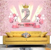 NEW-Happy 2nd Birthday Party Backdrops 50/30inch