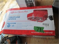 Outbound double burner propane stove