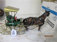 Horse w/green wagon