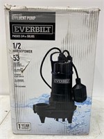 Everbilt Effiuent Pump 1/2 Hp 53 Gallon