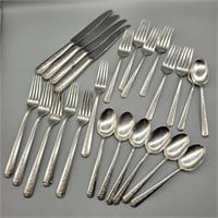 TOWLE STERLING SILVER "RAMBLER ROSE" 22 PC