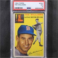 1954 Topps #250 Ted Williams PSA 5 graded Baseball