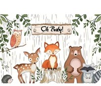 NEW 69x42.5'' Animals Baby Shower Backdrop