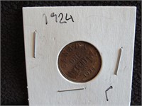 1924 ONE CENT F