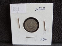 1881 NFLD 5 CENTS VG+