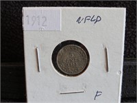 1912 NFLD 5 CENTS F