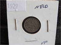1929 5 CENTS NFLD VF