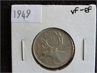 1949  25 CENTS  VF-EF