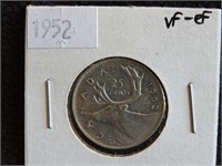 1952  25 CENTS  VF-EF