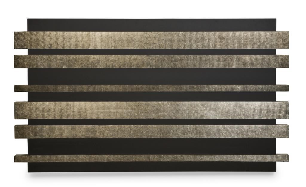 Tribeca queen headboard Espresso leaf Gloss Black