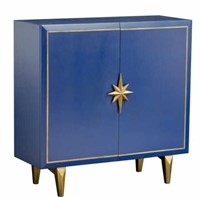 Starward 2 drawer navy blue finish