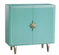 Starward two-door cabinet turquoise finish