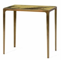 Lesley accent table mystic umber finish