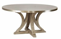 Suffolk dining table round top PLAIN STAINLESS TOP