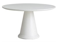 Clearwater dining table glacial white finish