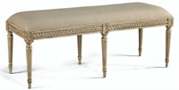 Provencal double bench French gray finish