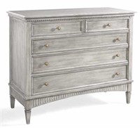 Elliot five drawer chest French gray finish