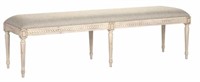 Provencal triple bench Alden White finish