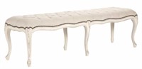 LaFrenz long bench tufted French gray f