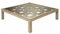 Cocktail table Albers square glacial white finish