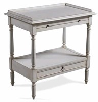 Elliott accent table with gallery French grey