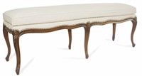 LaFrenz long bench w/  cushion aged French mahogan