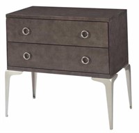 Stiletto two drawer chest mineral / silver leaf