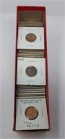 (66) Wheat Cents in 2x2 Box