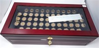 (224) Gold Plated State Quarters in Display Box
