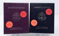 1995, ‘96 Silver Eagle Proofs