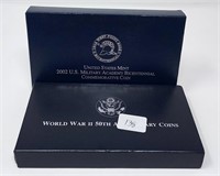 2002 Military Academy Dollar Proof; 1995 WWII