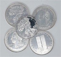 (4) Large Rounds @ 4 Troy Ounces .999