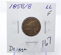 1858/8 LL Cent F-Damage