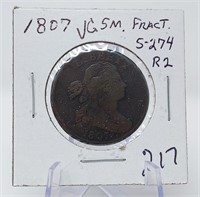1807 Cent Small Fraction VG