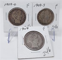 1909-P,O,S Half Dollars F