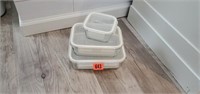 Pampered Chef storage containers, 3 piece set