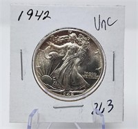 1942 Half Dollar  Unc