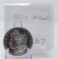 1887-S $1  AU (Cleaned)