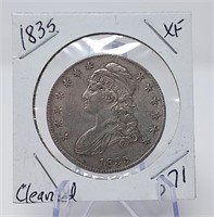 1835 Half Dollar  XF – Cleaned