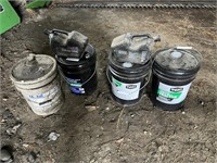 5 gallon buckets of hydraulic, Transmission fluid