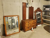 DIY projects, antique dresser base, mirrors,