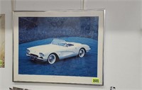 1958 Corvette framed poster