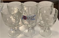 6 - FOOTED BEER GLASSES