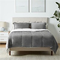 FULL/QUEEN 3pc Micromink Sherpa Comforter Set
